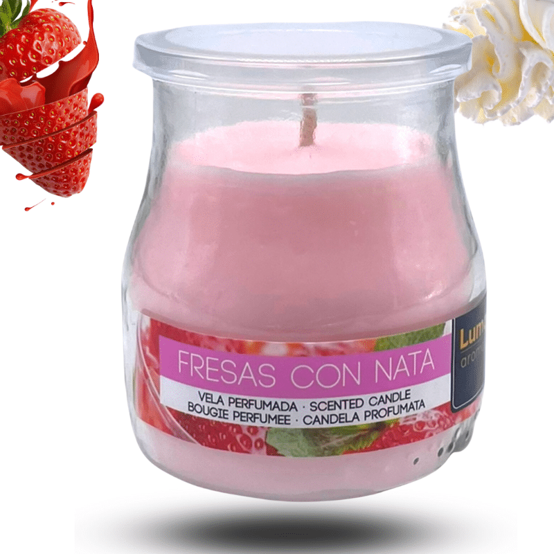 Bougie fraise chantilly