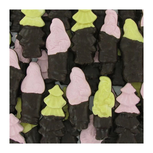 Guimauve de noël + Bébé soufflage en meringue tendre + ourson guimauve chocolat noir